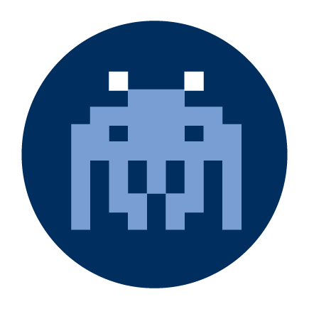A pixelated bug alien