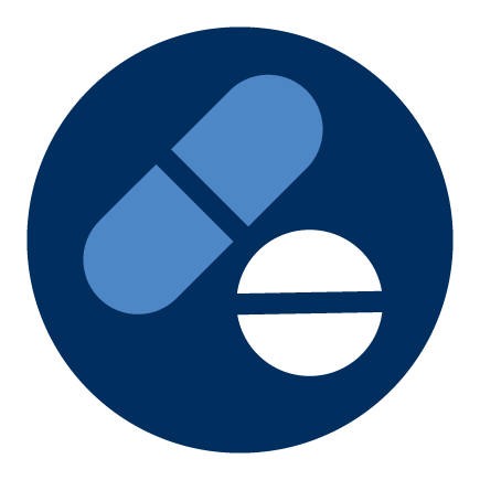 A digital illustration of two pills