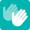 A digital illustration of two hands