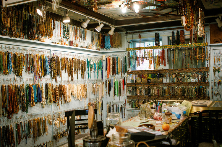 Scenes from the Dabls Mbad African Bead Museum in Northwest Detroit.