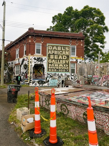 Scenes from the Dabls Mbad African Bead Museum in Northwest Detroit.
