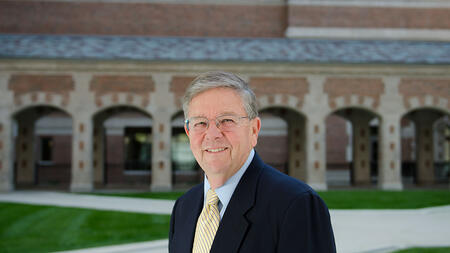 Dan Atkins standing outside of North Quad