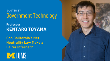 Kentaro Toyama was quoted by Government Technology
