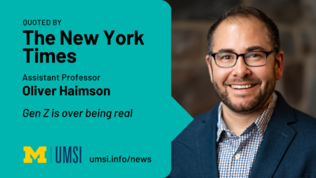Quoted by The New York Times. Assistant professor Oliver Haimson. Gen Z is over being real. 