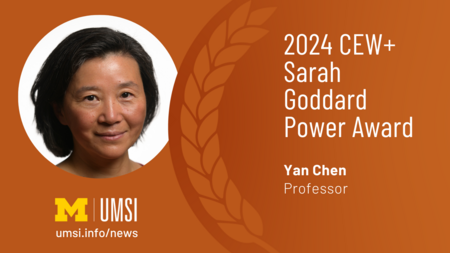 2024 CEW+ Sarah Goddard Power Award. Yan Chen. Professor. 