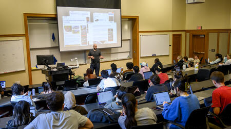 Lecturer Jim Rampton leads a UX course at UMSI. 