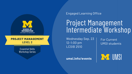 Project Management Intermediate Workshop - 09/23/2026
