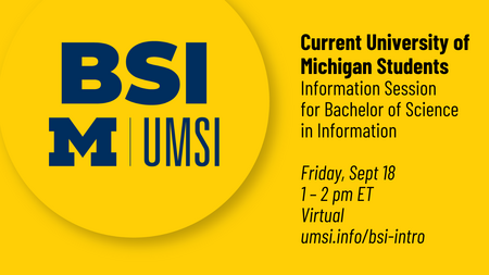 Current U-M Student Information Session on September 18th