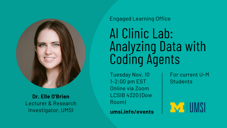 AI Clinic Lab | Analyzing Data with Coding Agents (Hybrid)