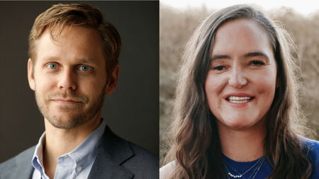 Side-by-side portraits of Matt Raw and Laura Raines