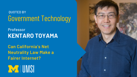 Kentaro Toyama was quoted by Government Technology