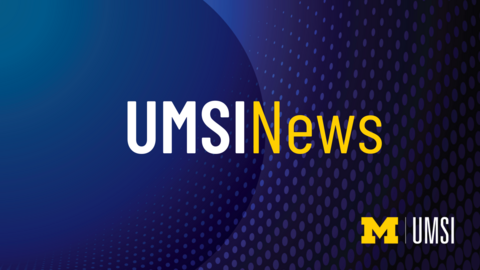 UMSI News in bold letters above a blue background. 