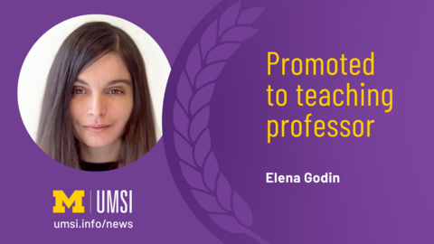 Elena Godin, promoted to teaching professor. 