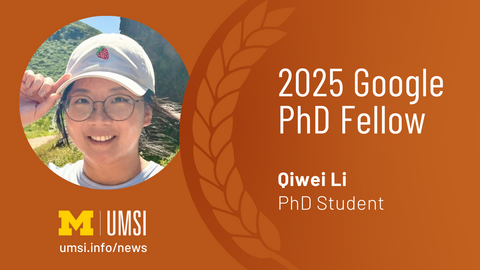 2025 Google PhD Fellow. Qiwei Li, PhD Student. 