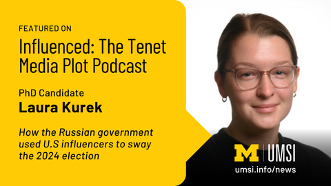 Featured on Influenced: The Tenet Media Plot Podcast. PhD Candidate Laura Kurek. How the Russian government used U.S influencers to sway the 2024 election. 