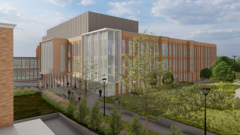 View of Leinweber Building North Elevation looking West